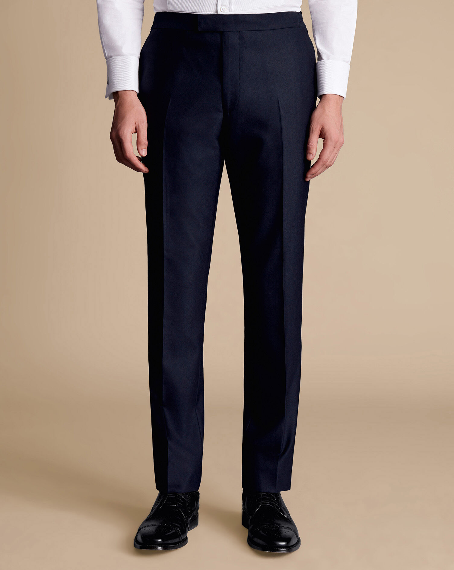 Men's Black Classic Fit Dinner Suit Trousers| Hawes & Curtis
