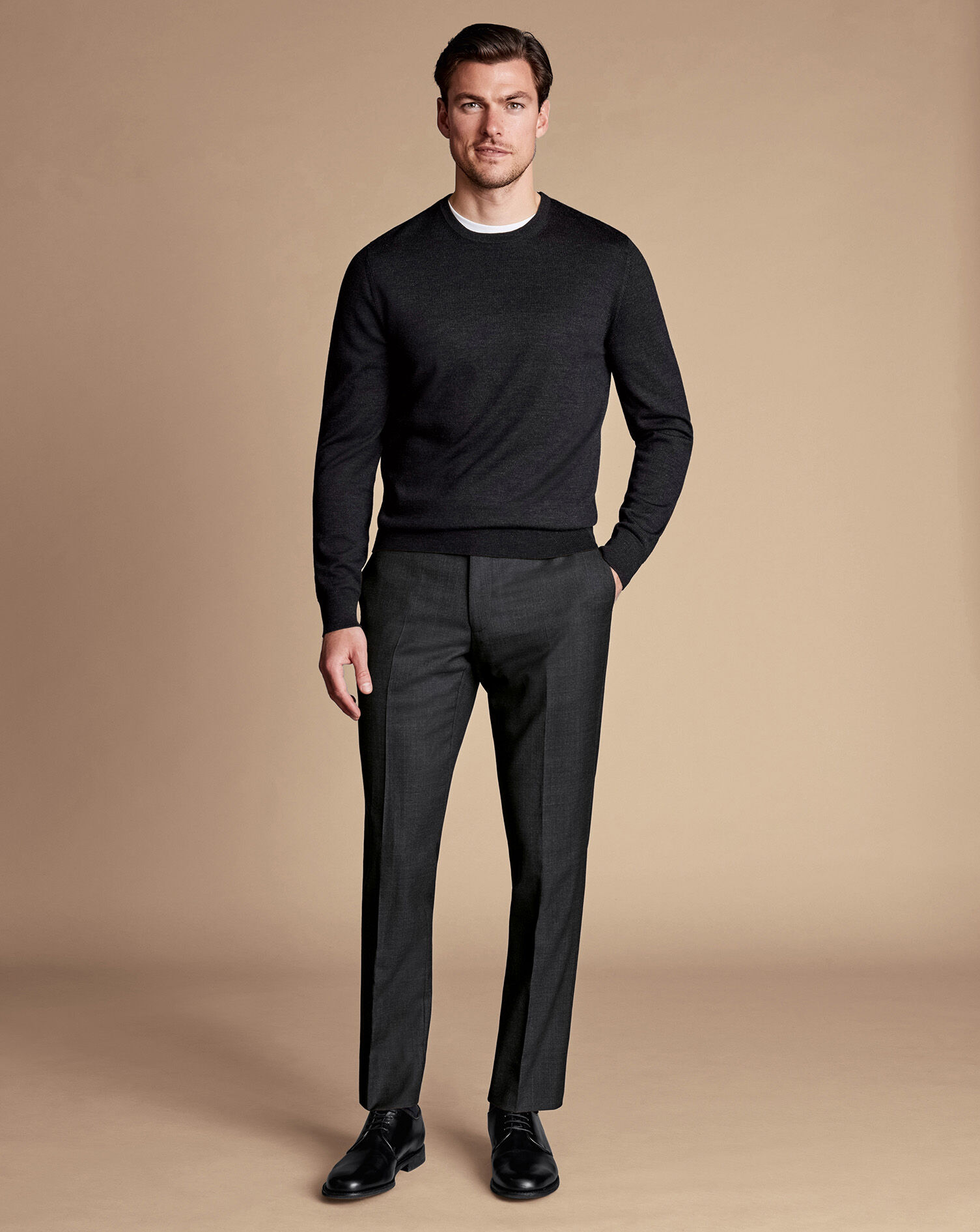 Canali - Dark-Grey Slim-Fit Mélange Wool-Sharkskin Suit Trousers - Men - Dark  gray Canali