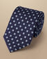 Medallion Print Silk Tie - Ink Blue