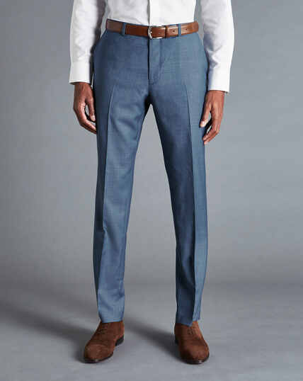 Textured Business Suit Pants - Denim Blue