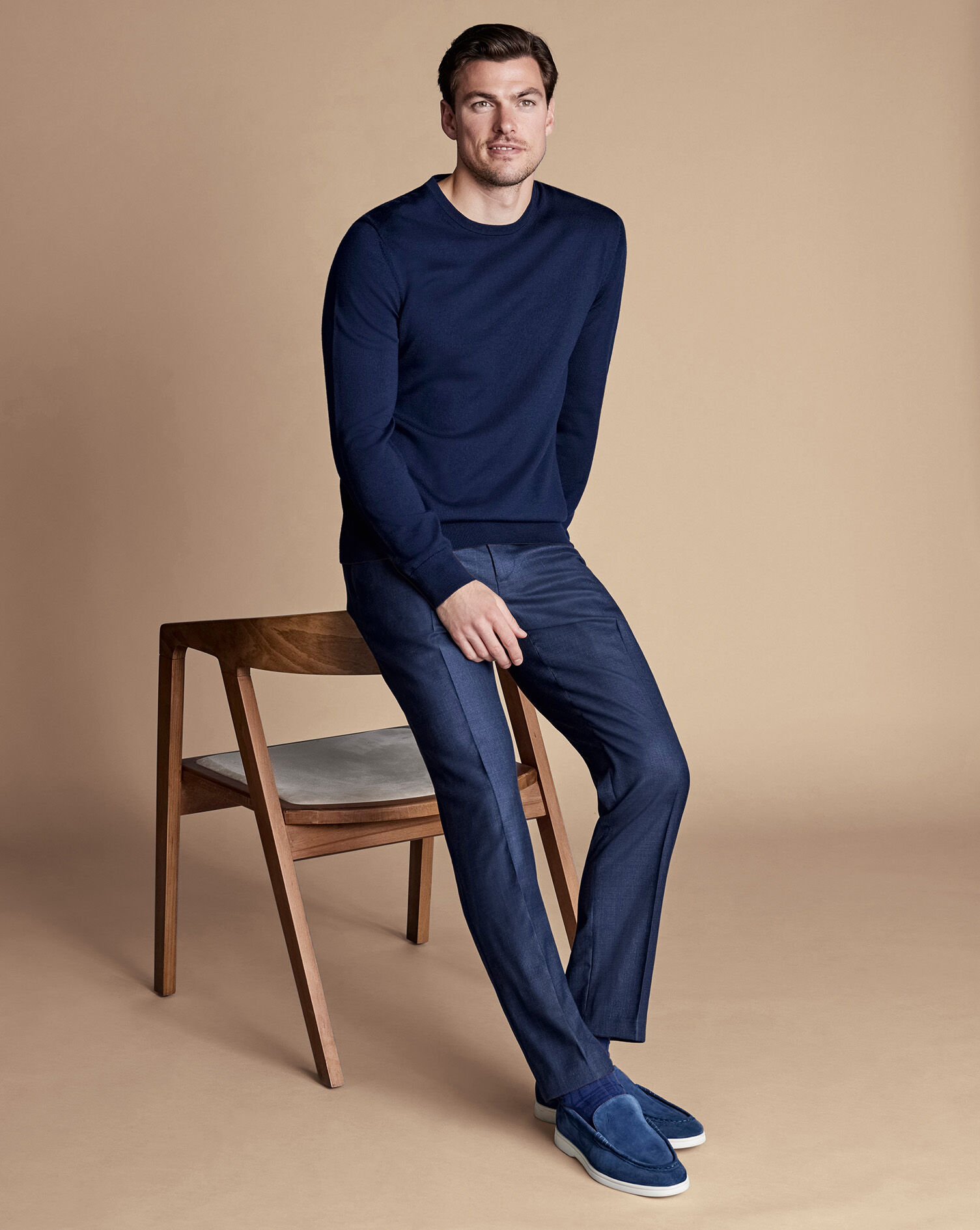 REISS Harry Funnel Neck Zip Through Jumper in Navy | Endource