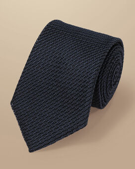 Silk Grenadine Italian Tie - Navy