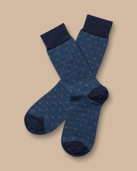 Geo Socks - Steel Blue