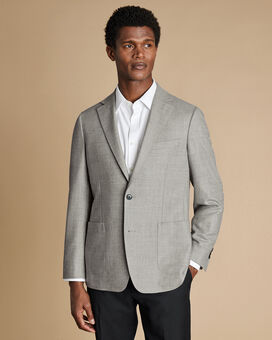 Wool Silk Jacket - Silver Grey