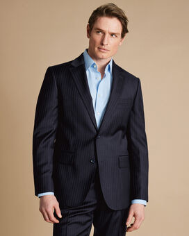 Stripe Suit Jacket - French Navy