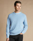 Cotton Rib Crew Neck Jumper - Sky Blue