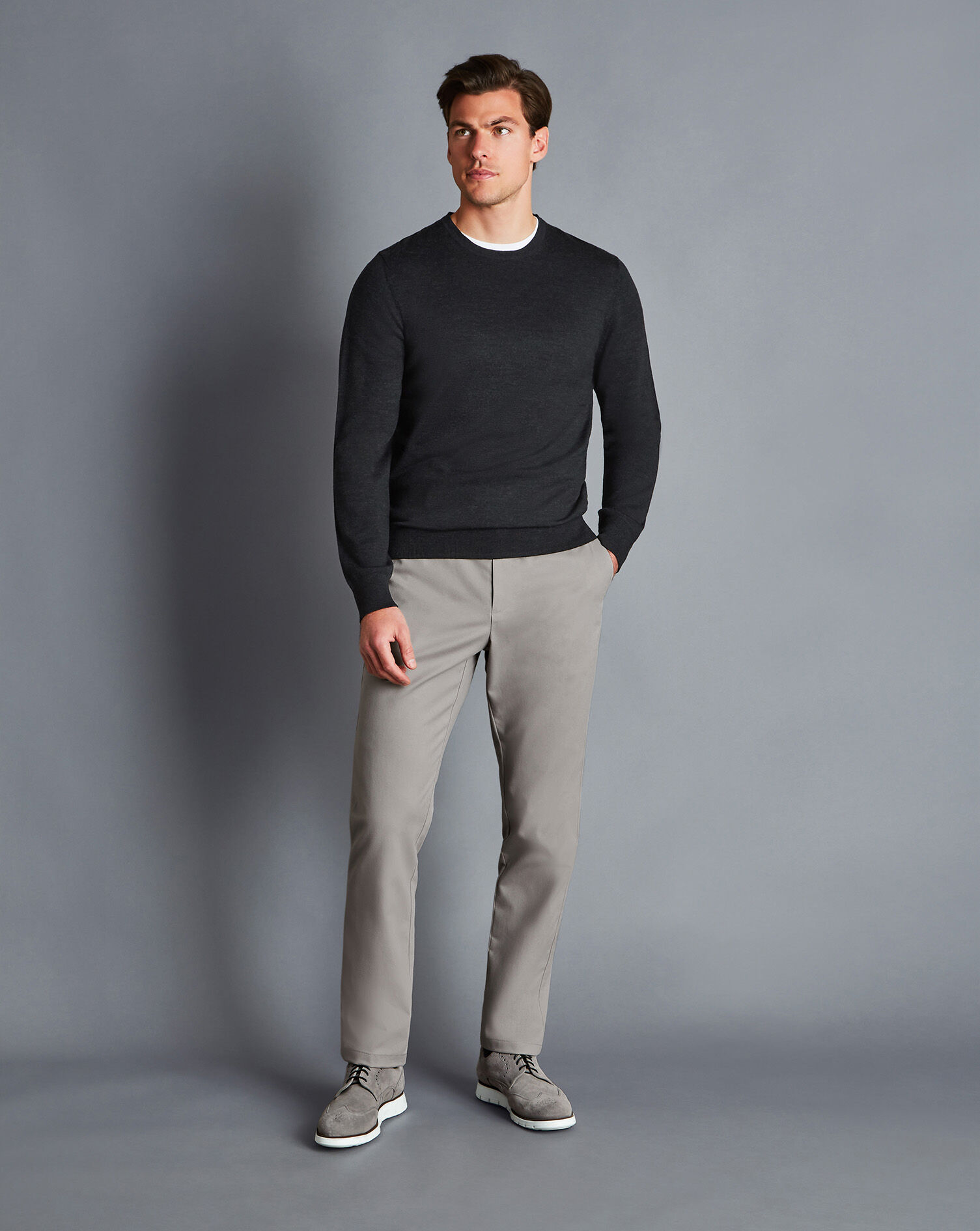 Which color shirt best suites grey trousers except the black one  Quora