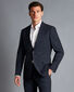 Melange Pinstripe Suit Jacket - Dark Navy