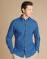 Button-Down Collar Stretch Washed Oxford Shirt - Ocean Blue