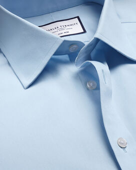 Non-Iron Poplin Shirt - Sky Blue