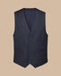 Windowpane Check Suit Waistcoat - Indigo Blue