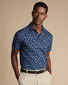 Performance Leaf Print Polo - French Blue