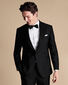 Peak Lapel Dinner Suit Jacket - Black