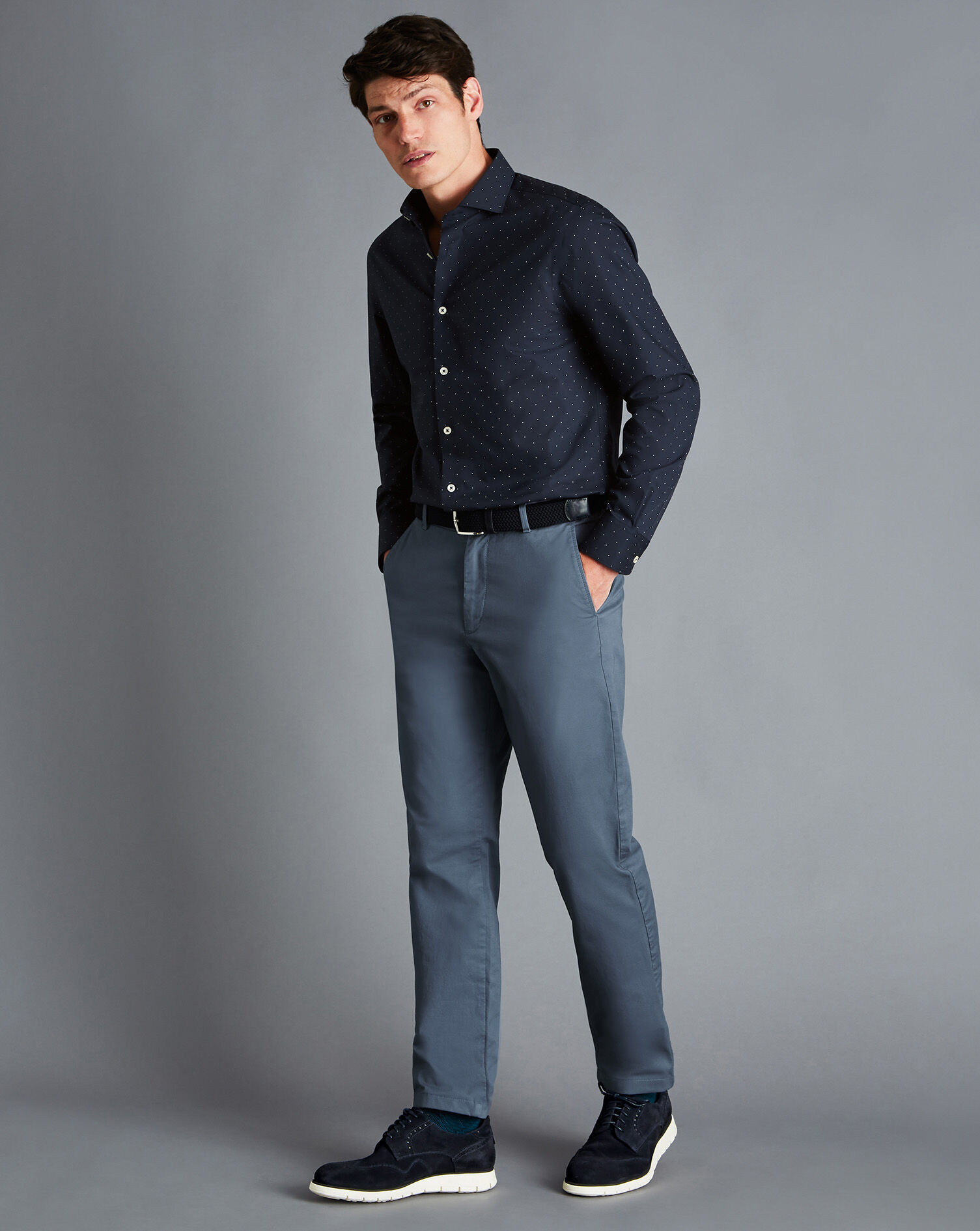 Charles Tyrwhitt Mens Brown Check Trousers Size 34 L25 in – Preworn Ltd
