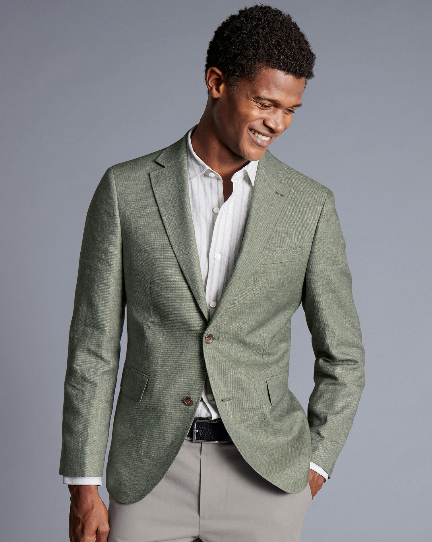 Blazer store linen shirt