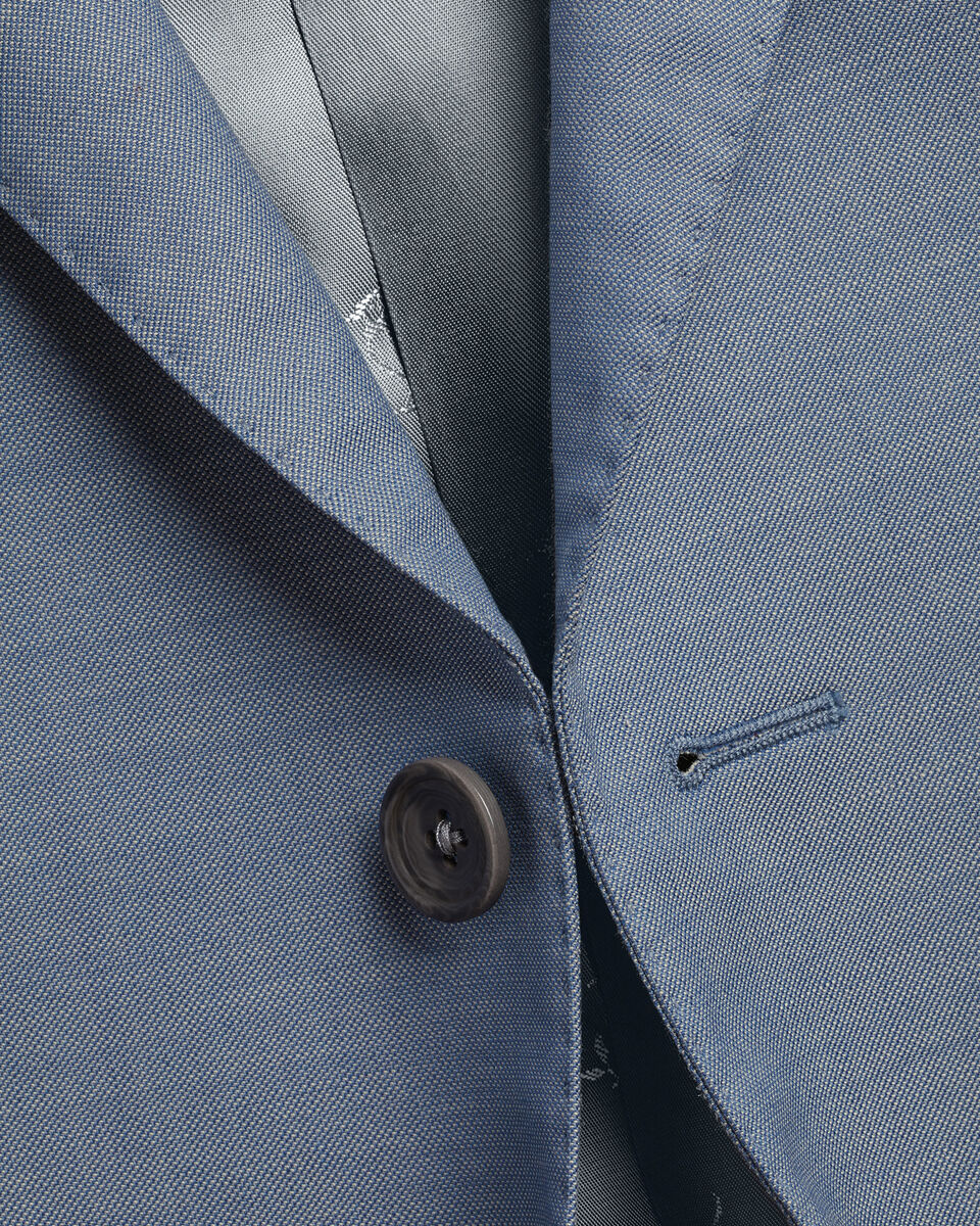 Ultimate Performance Sharkskin Suit Jacket - Mid Blue | Charles Tyrwhitt