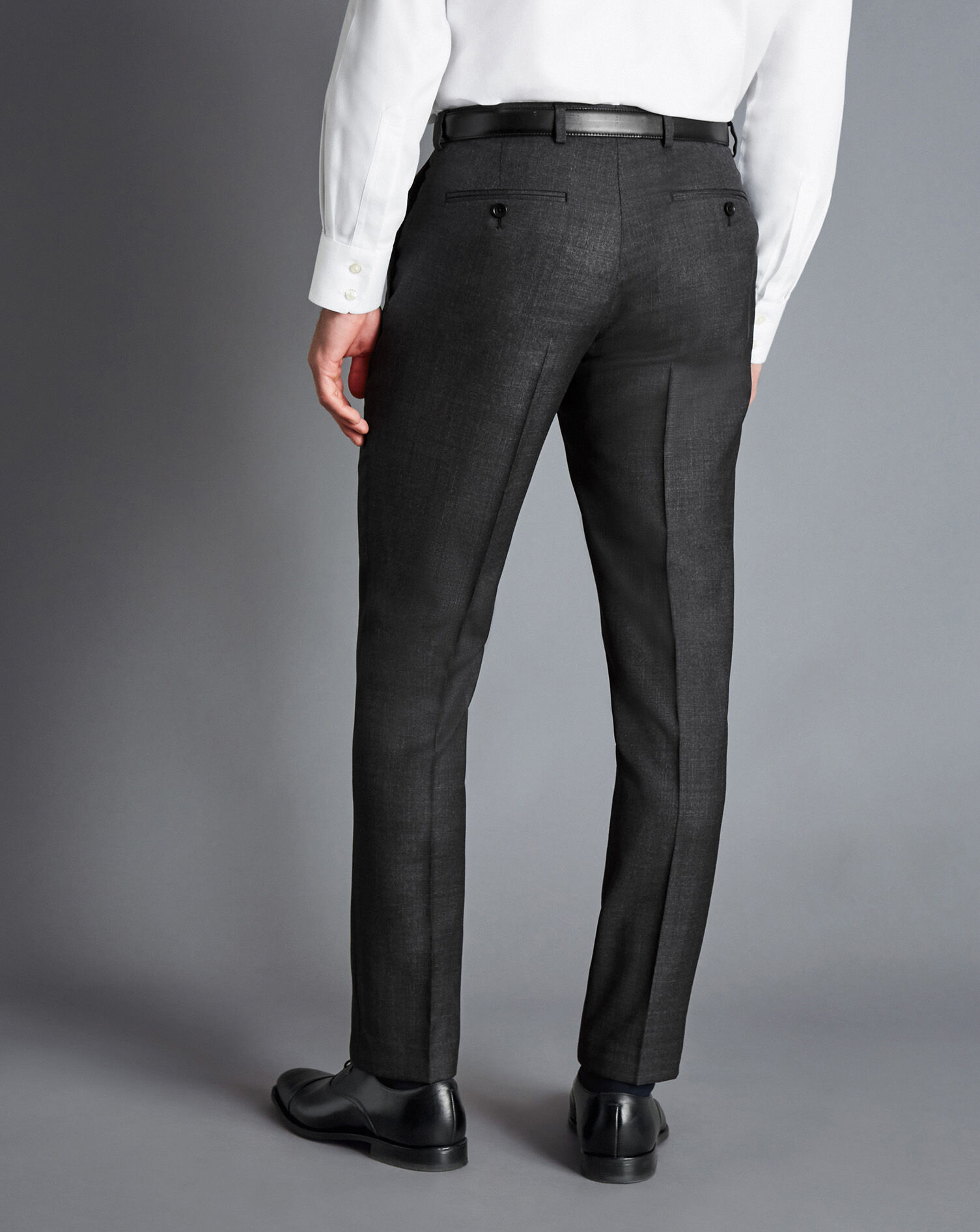 Blaq Slim Birdseye Suit Pant In Charcoal | MYER