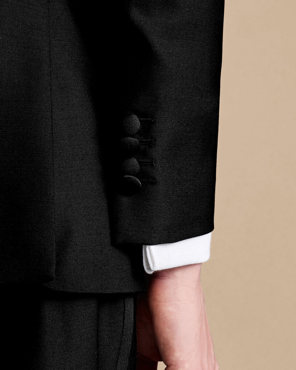 Peak Lapel Tuxedo Dinner Suit - Black | Charles Tyrwhitt