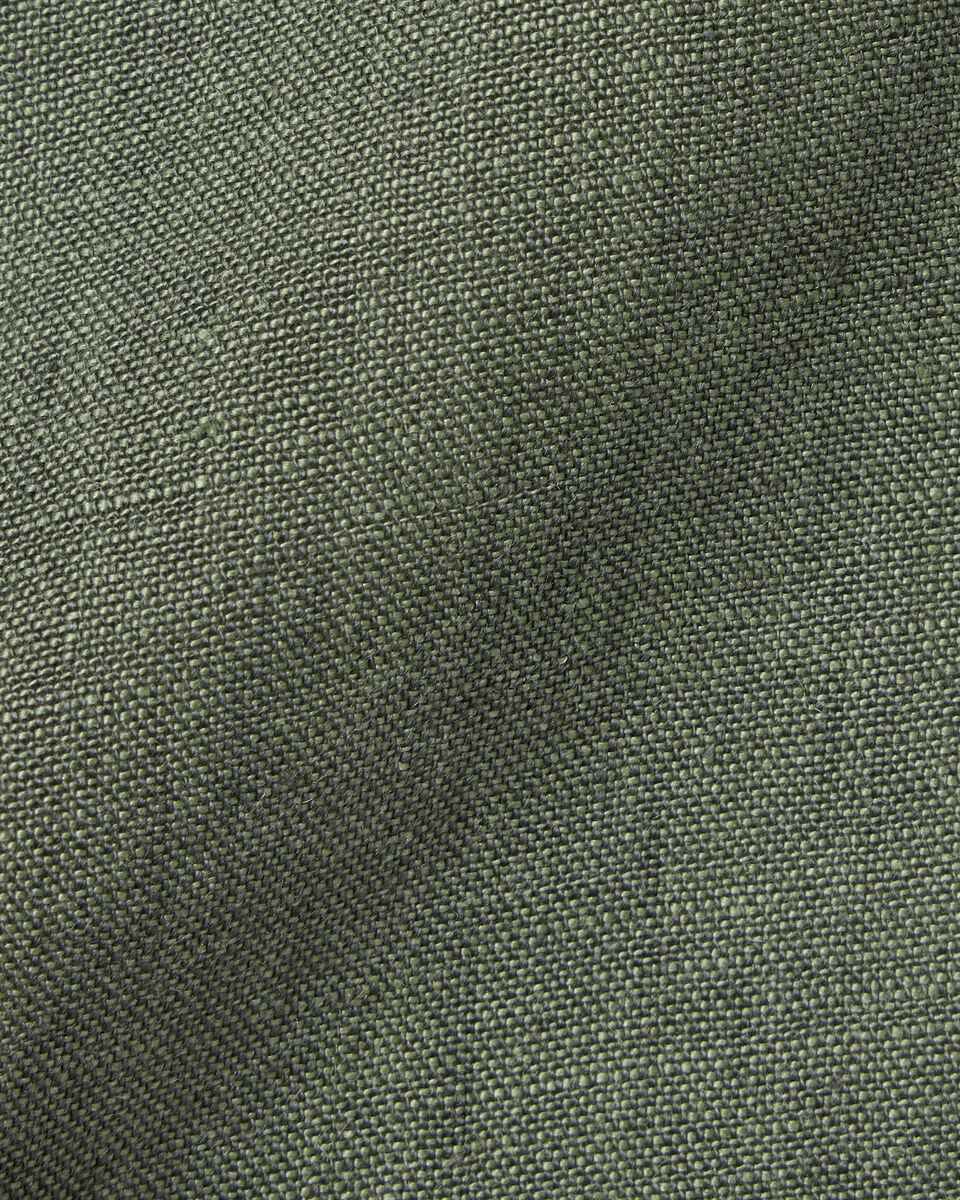Pure Linen Shirt - Olive Green | Charles Tyrwhitt