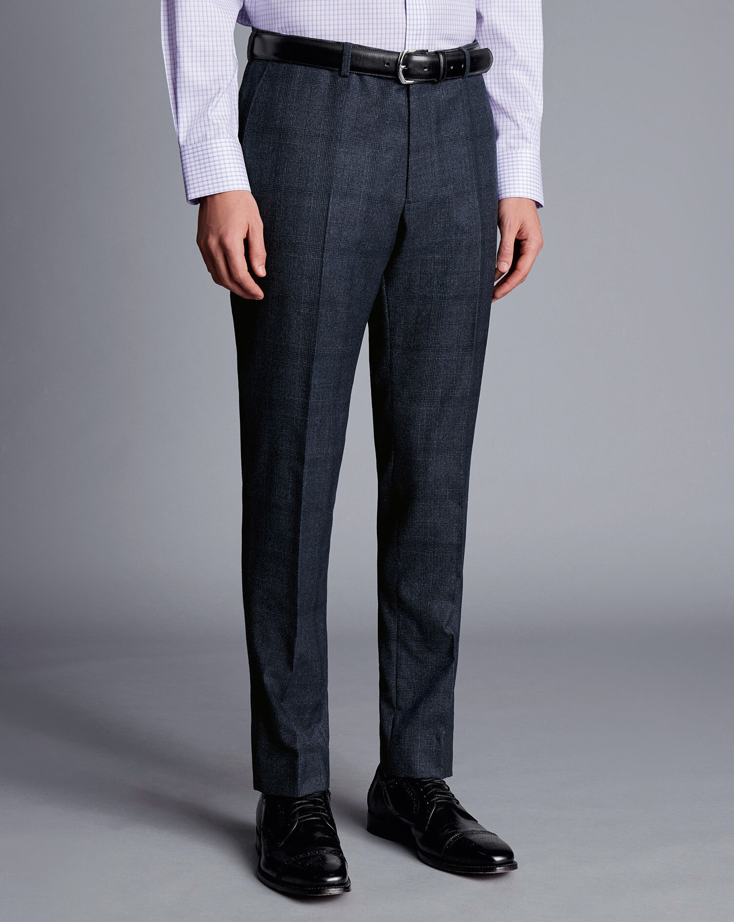 Plaid fashion suit trousers