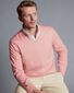 Merino V-Neck Jumper - Light Coral