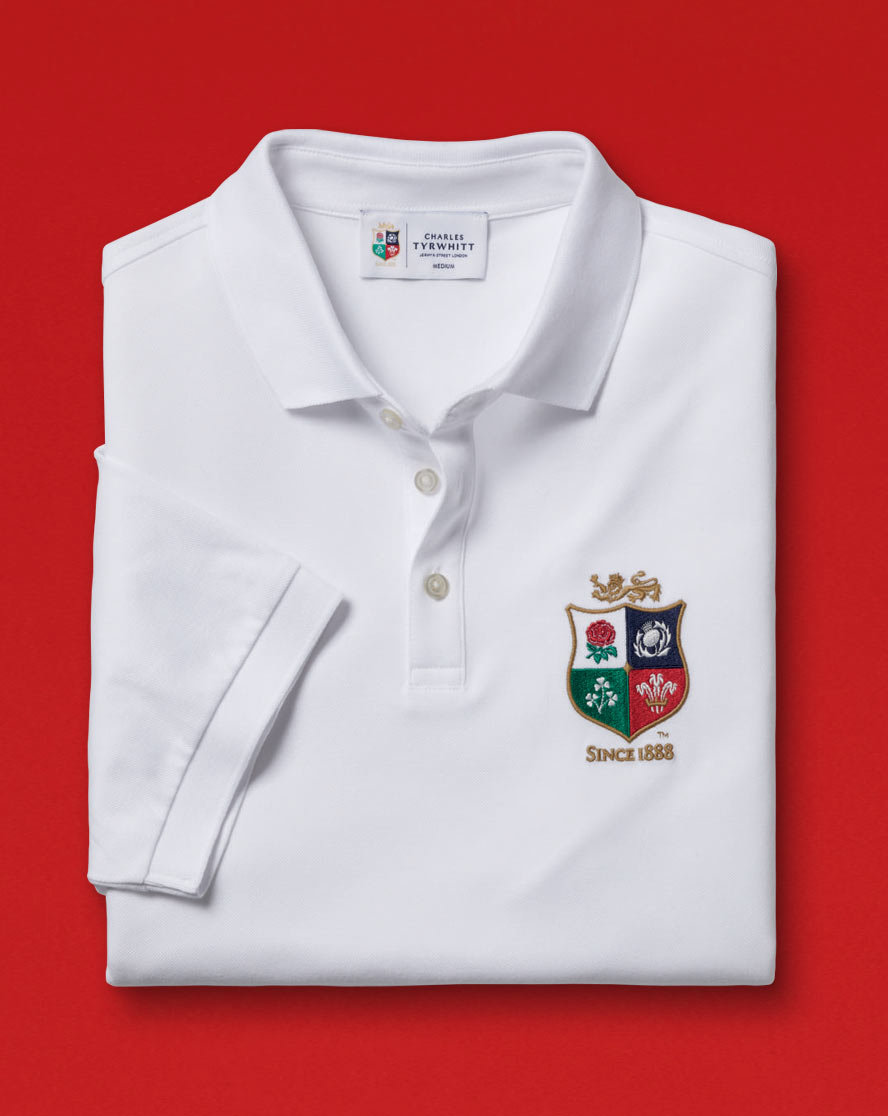 The Lions Tyrwhitt Pique Polo - White