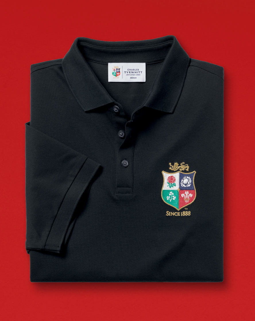 The Lions Tyrwhitt Pique Polo - Black