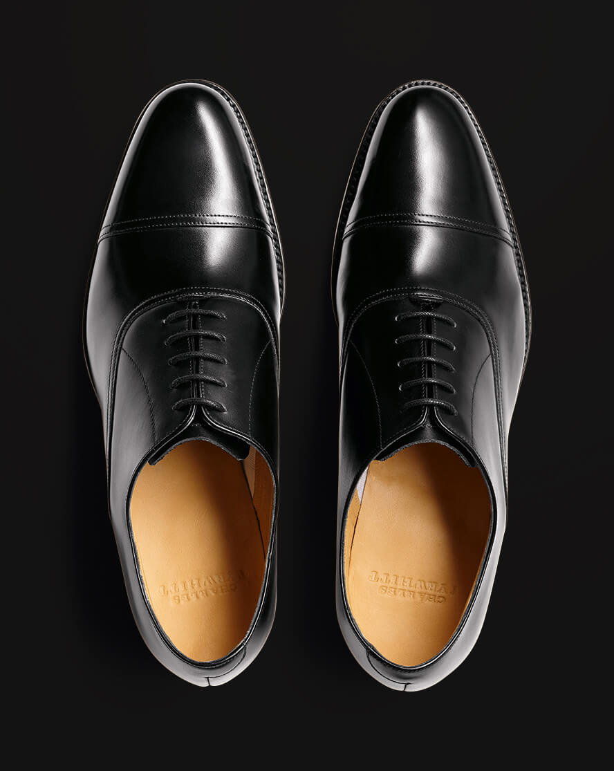 Oxford-Schuhe aus Leder - Schwarz