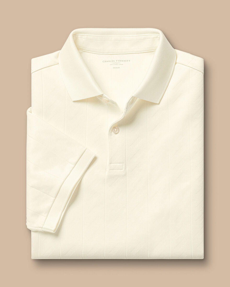 Textured Jacquard Polo - Cream