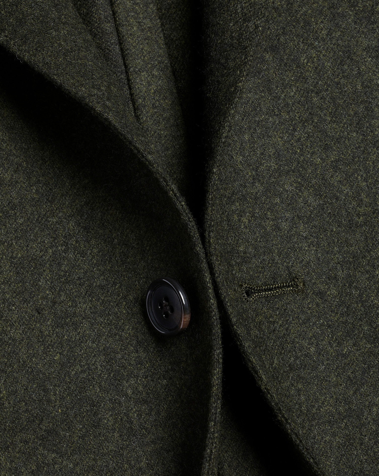 Unstructured Wool Jacket - Forest Green