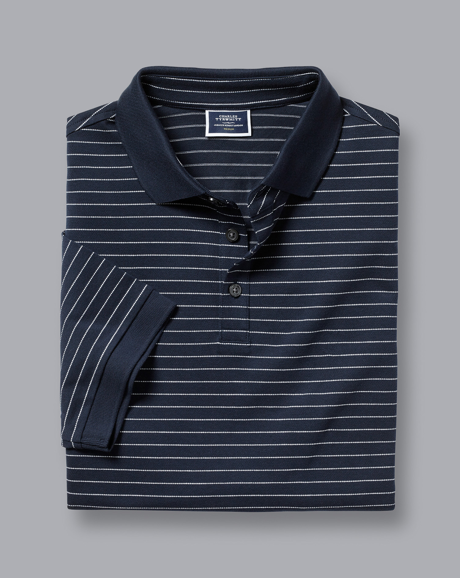 Tyrwhitt Pique Polo - Navy & White