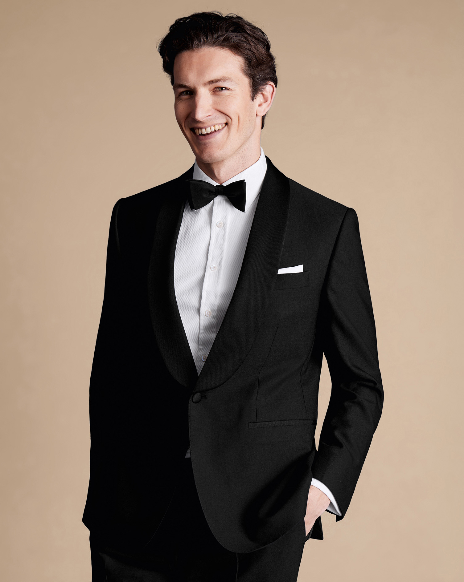 Shawl Lapel Dinner Suit Jacket - Black