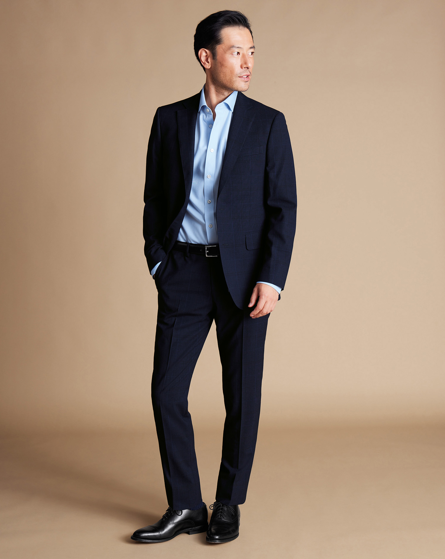 Ultimate Performance Prince Of Wales Suit Jacket  - Navy