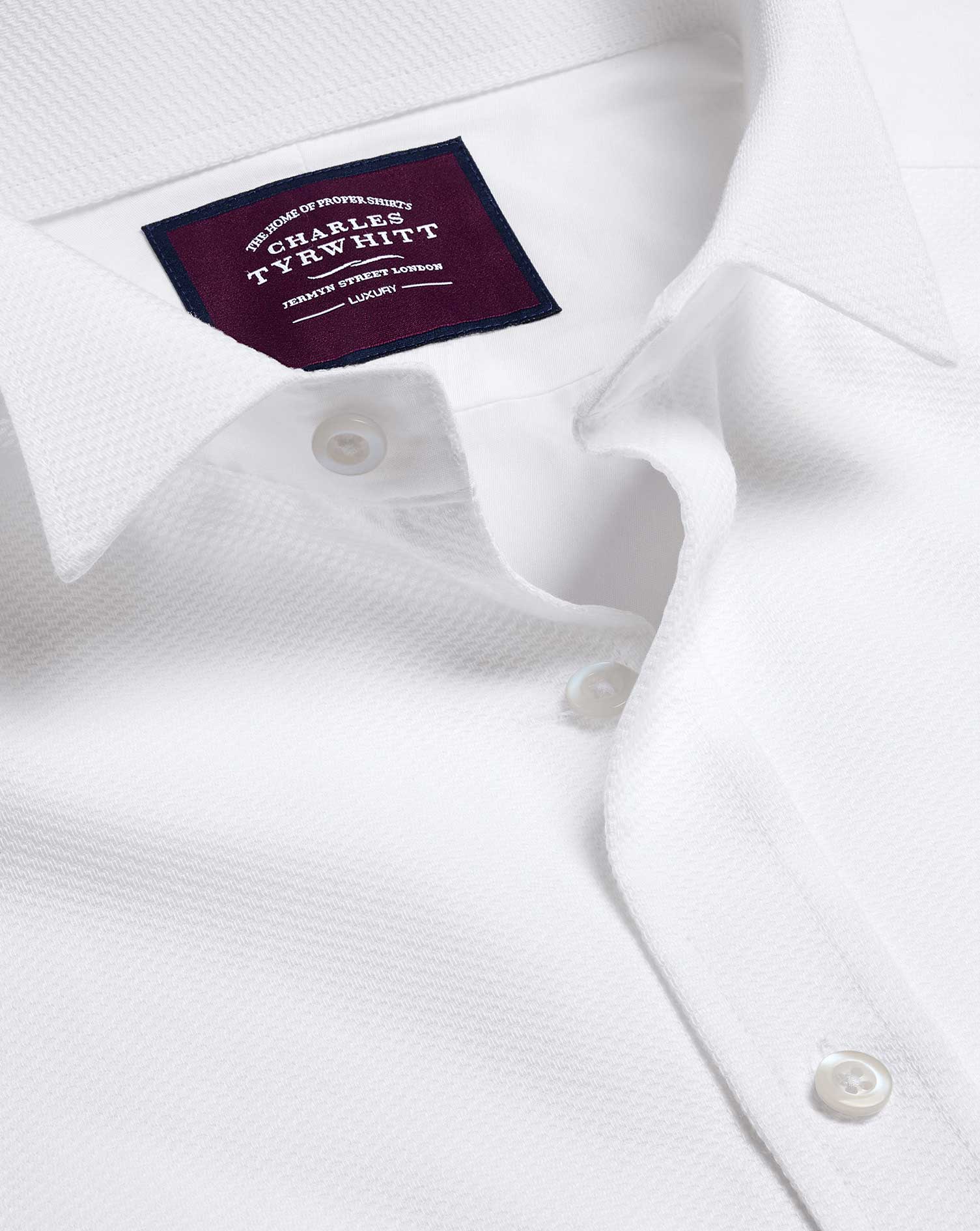 Charles Tyrwhitt Wing Collar Marcella Bib Evening Cotton Dress Shirt In White