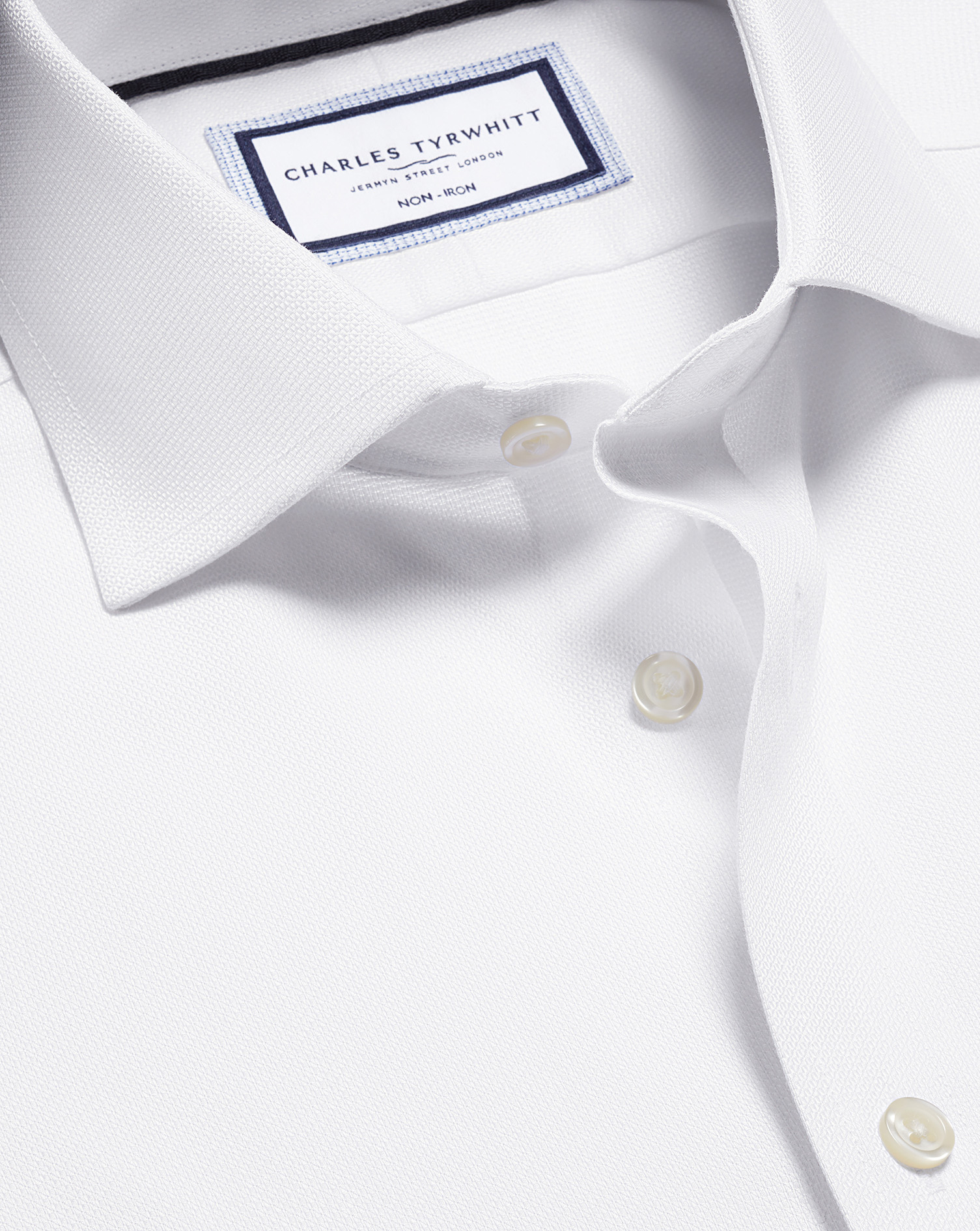 Non-Iron Westminster Weave Shirt - White