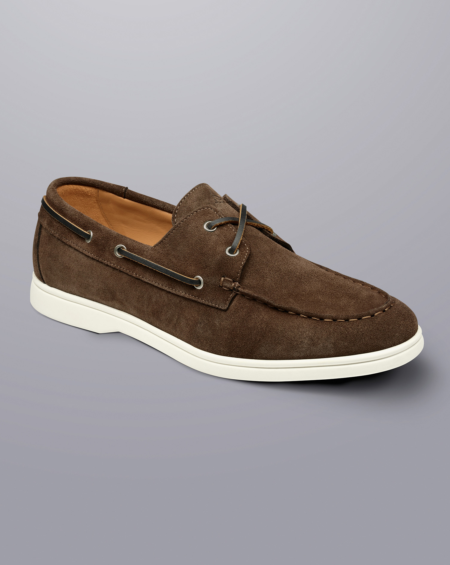 Suede Boat Shoes - Dark Chocolate