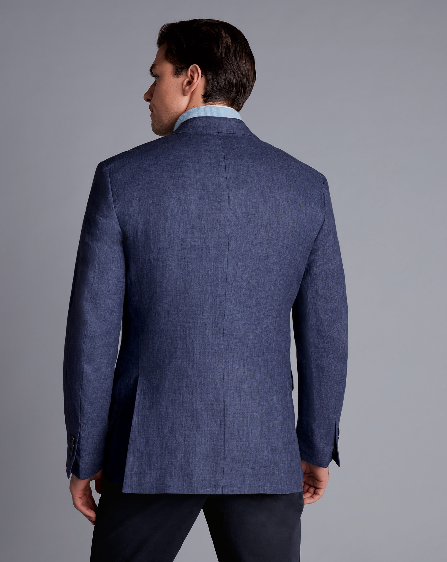 Linen Jacket - Ocean Blue