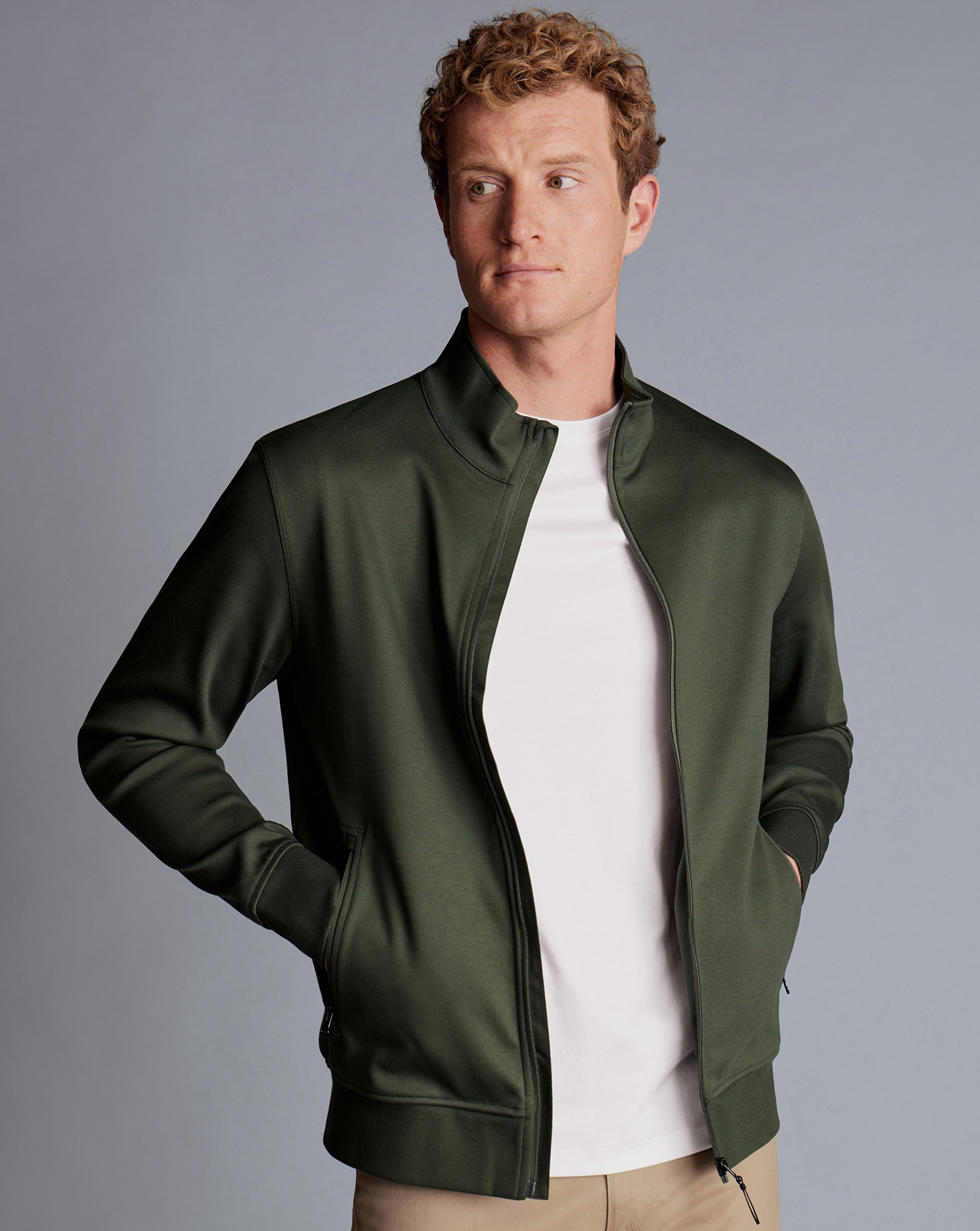 Performance Funnel Neck Jacket - Olive