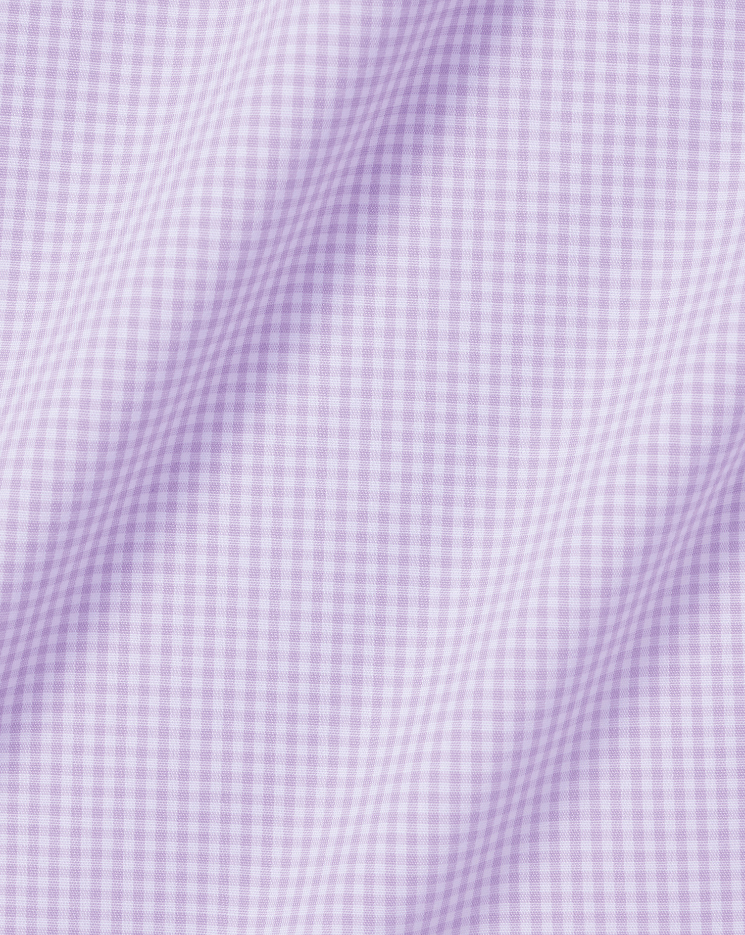 Cutaway Collar Non-Iron Mini Gingham Check Shirt - Mauve Purple