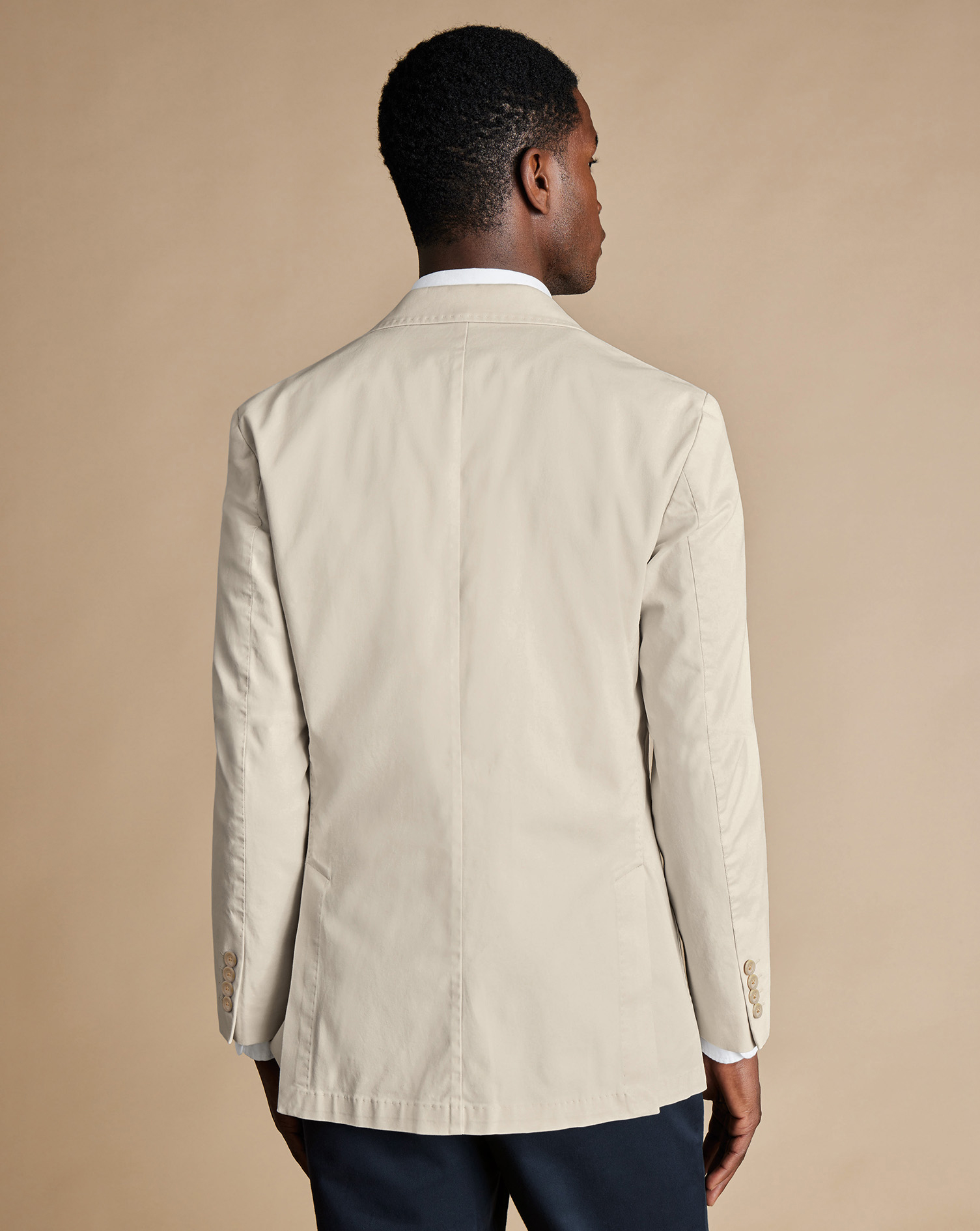 Cotton Stretch Jacket - Cream