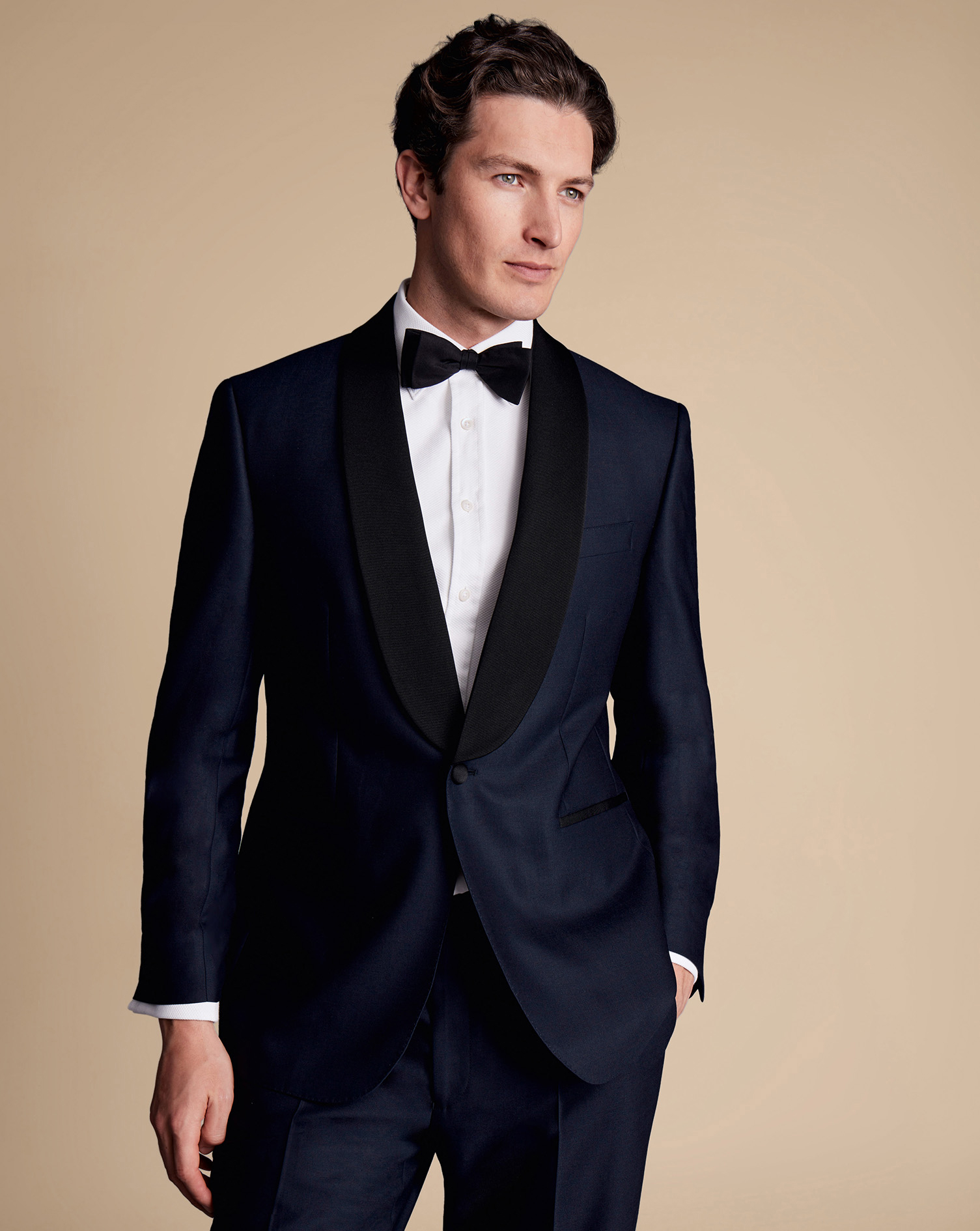 Shawl Lapel Dinner Suit Jacket - Dark Navy