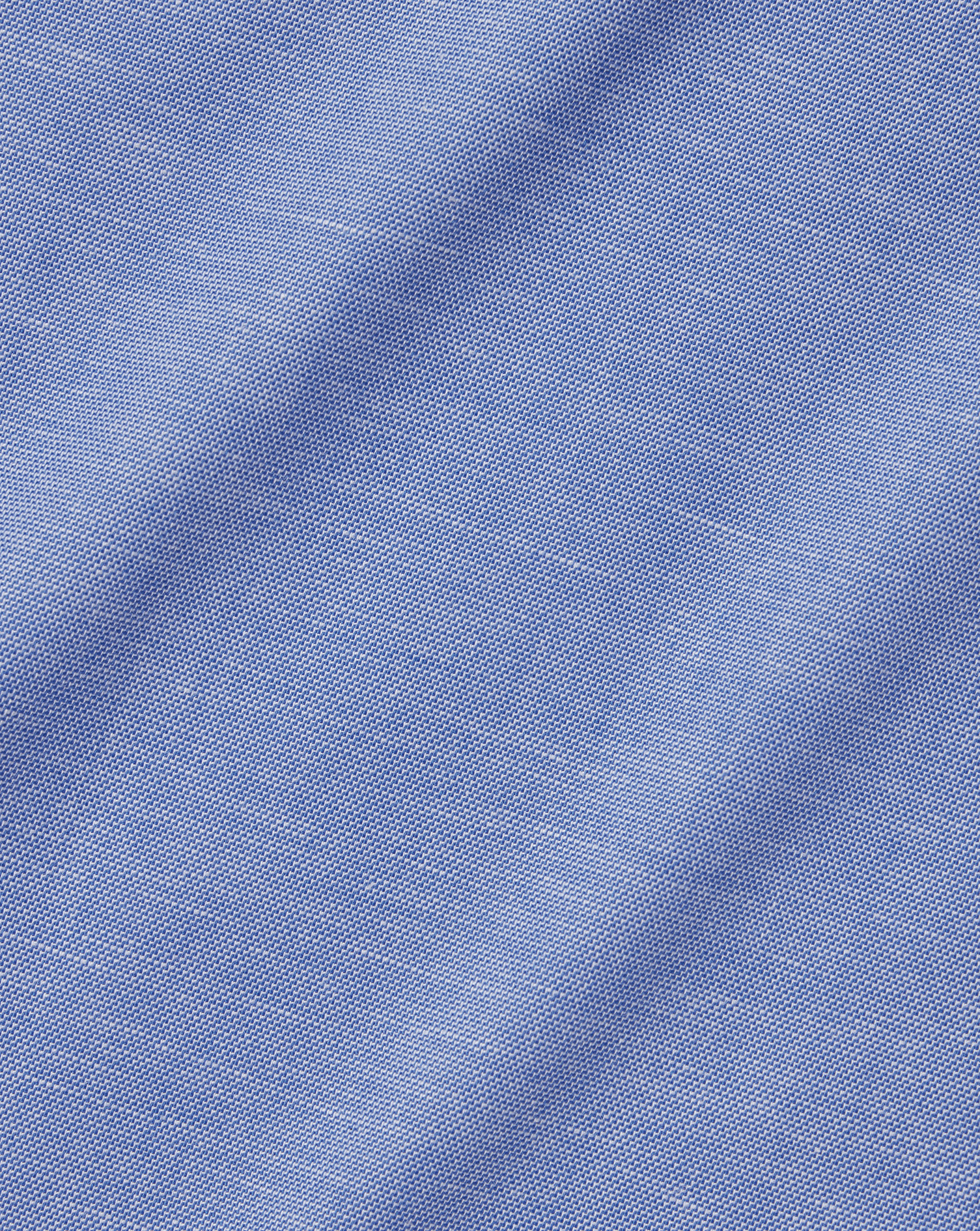 Semi-Cutaway Non-Iron Cotton Linen Shirt  -  Cobalt Blue