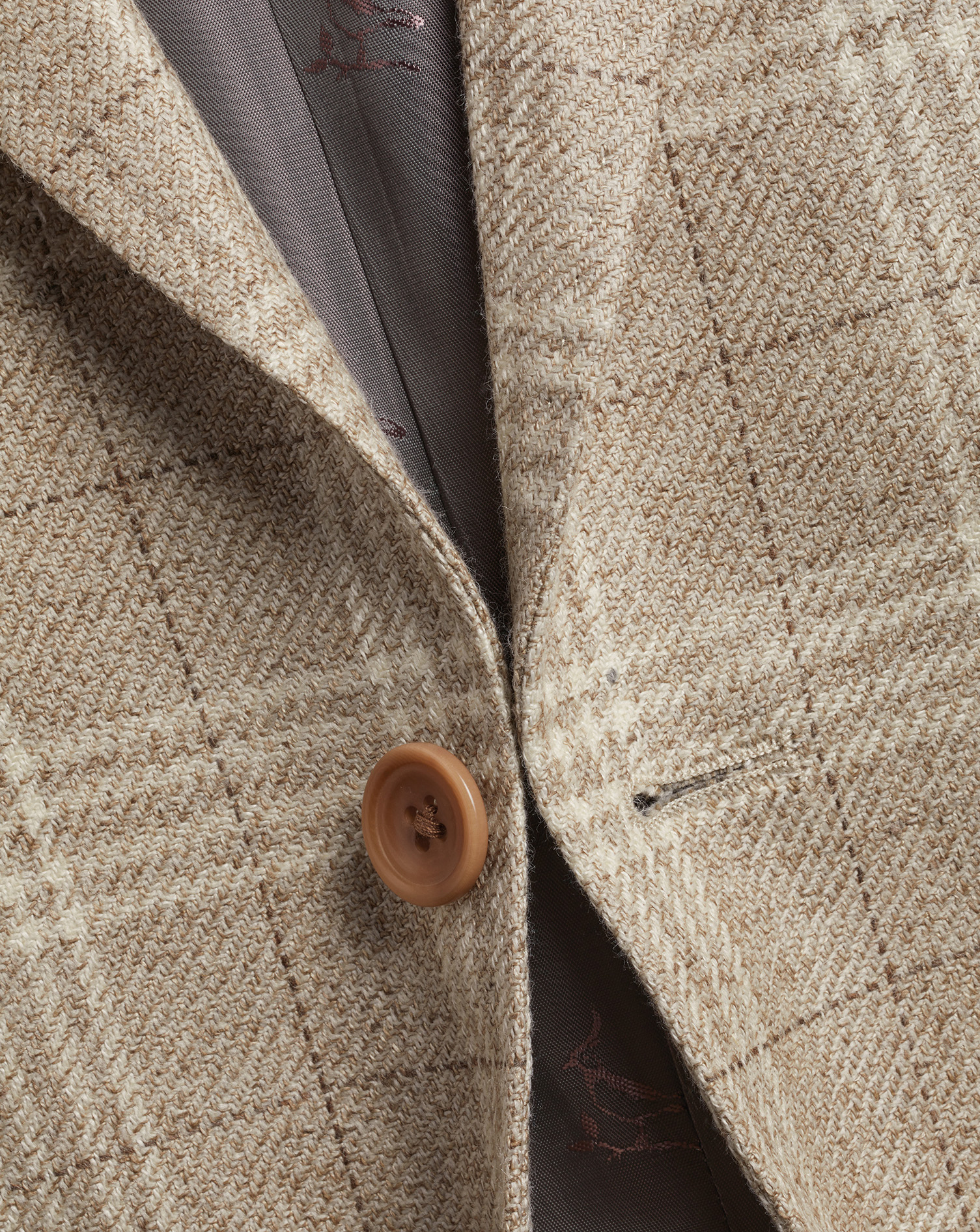 British Luxury Check Jacket  - Oatmeal