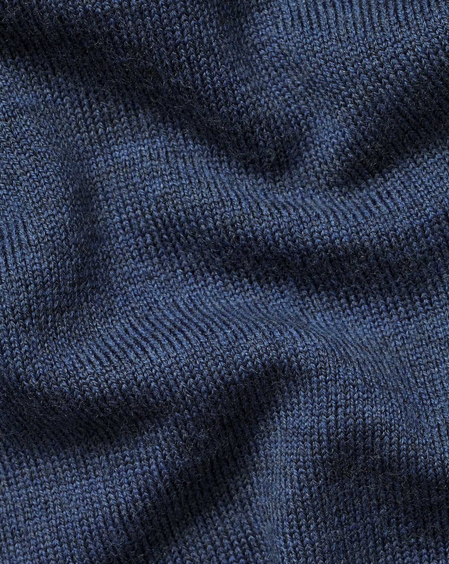 Merino V-Neck Jumper - Indigo Melange