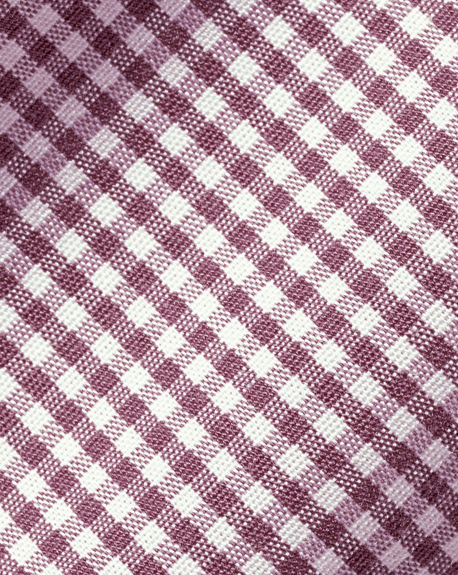 Cutaway Collar Non-Iron Mini Gingham Check Shirt - Claret Pink