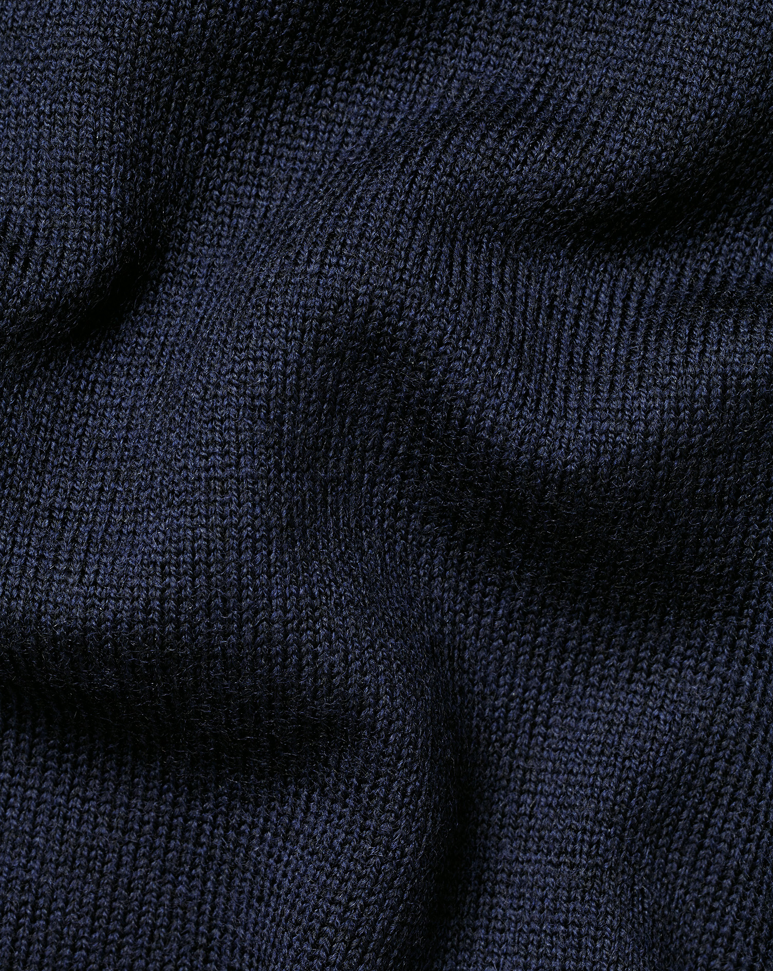 Merino Polo Jumper - Navy