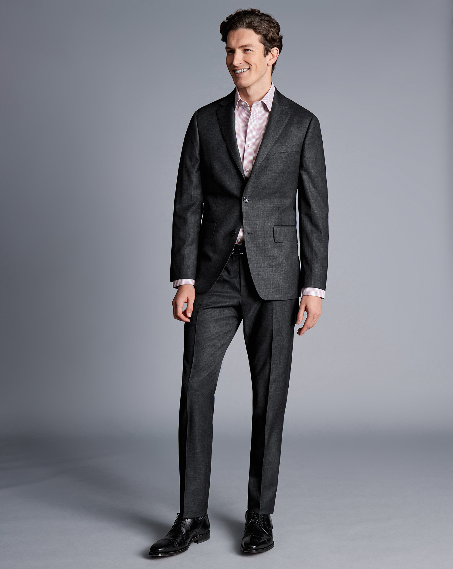 Italian Luxury Suit - Charcoal Grey