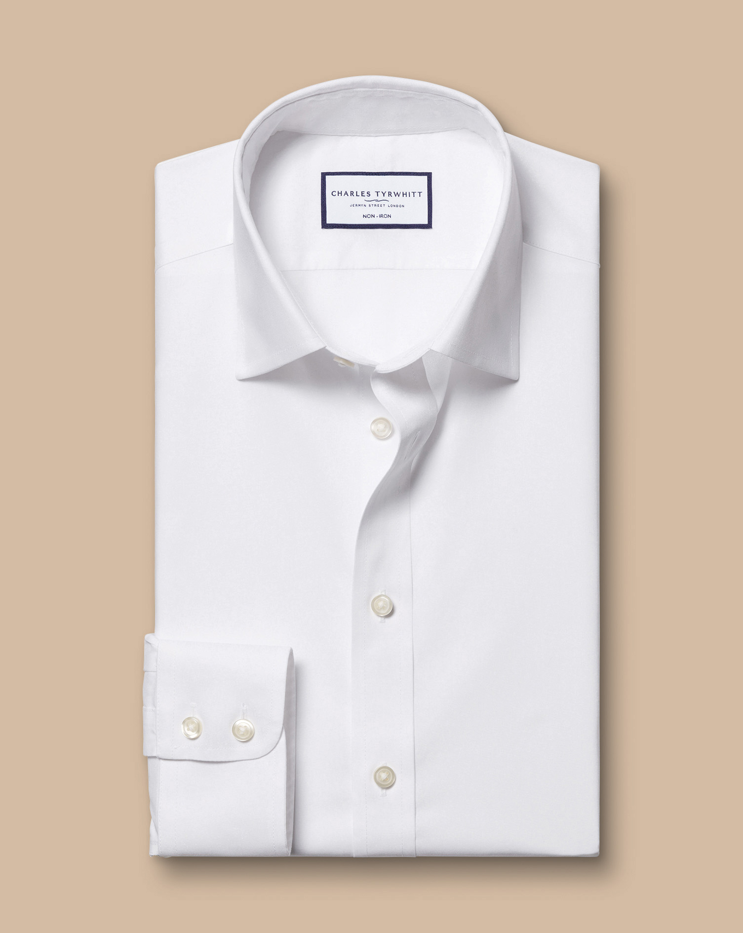 Non-Iron Poplin Shirt - White