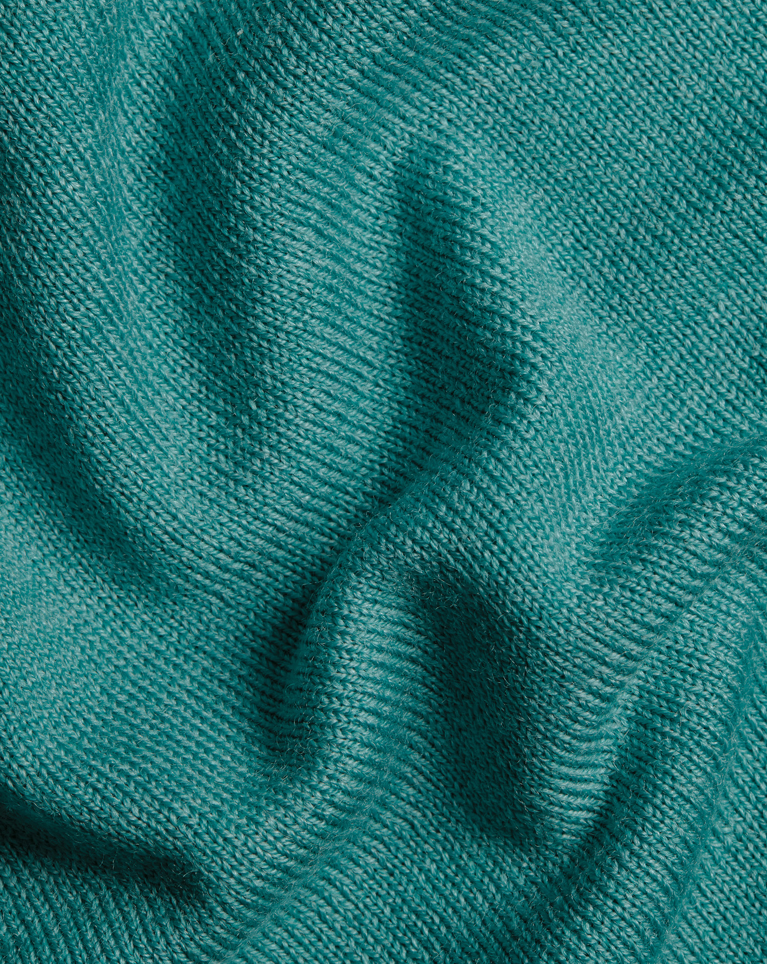 Merino Zip Neck Jumper  - Aqua Green