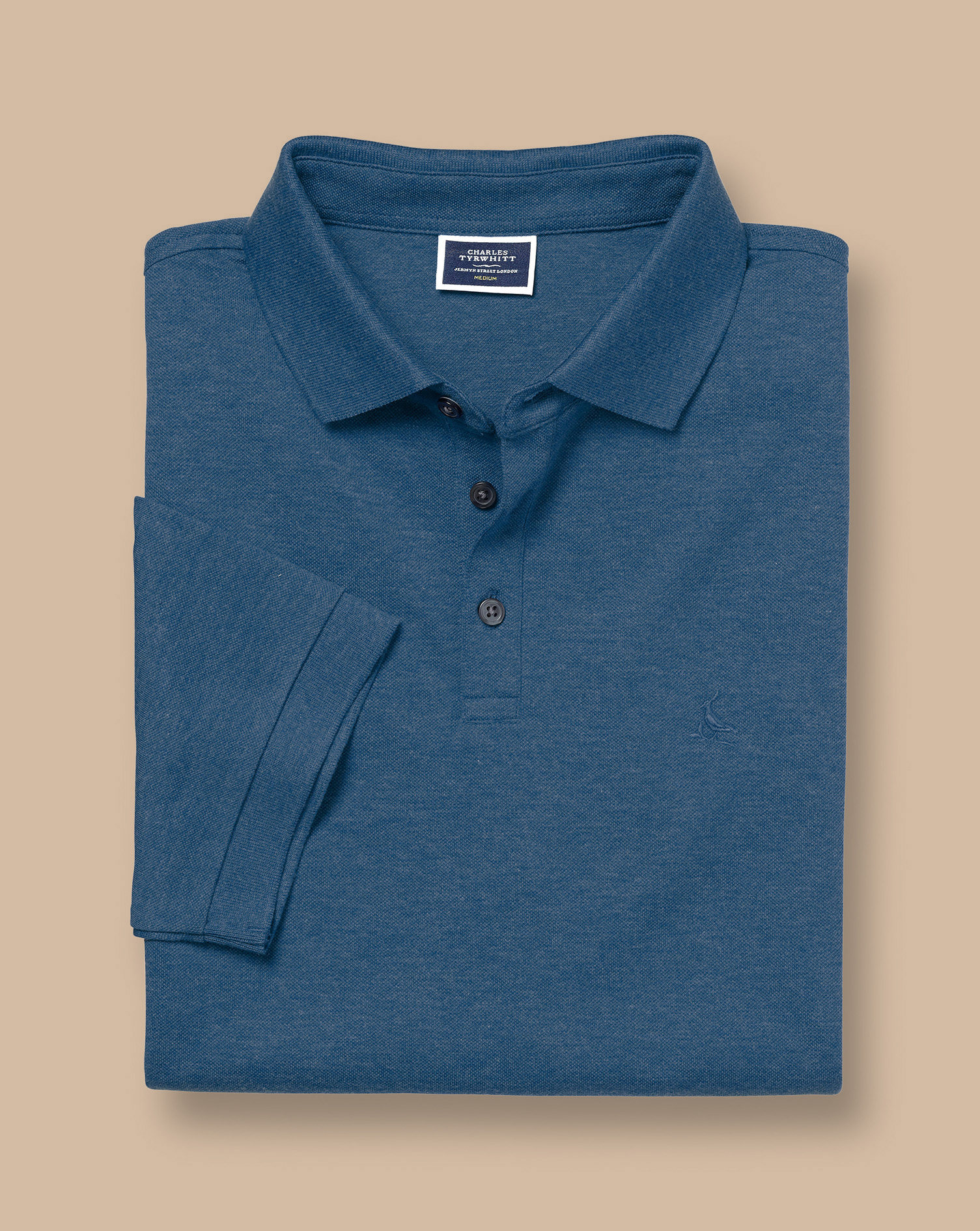 Tyrwhitt Pique Polo - Indigo Marl